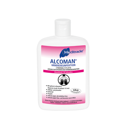 ALCOMAN Händedesinfektion Lösung 150 ml; MHD 02/2025 von Meditrade GmbH